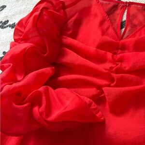 Elegant Red Women's Blouse